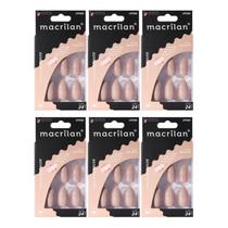 Kit 6 Unhas Postiças Stiletto Nude UP506 - Macrilan