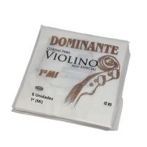 Kit 6 Uni Corda de Violino Avulsa MI Dominante C/Bolinha