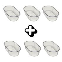 Kit 6 unid banheira media conica 220 ml cristal injetfour Kit 6 unid banheira media conica 220 ml cristal injetfour