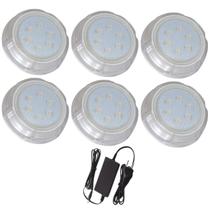 Kit 6 Unid Hiper LED 9W Azul Policarbonato Piscina Alvenaria Kit 6 Unid Hiper LED 9W Azul Policarbonato Piscina Alvenaria