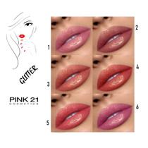 Kit 6 unid. Lip Gloss Jewel com Glitter CS-4209