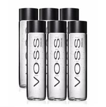 Kit 6 Unidades Água Mineral Voss Com Gás Vidro 375Ml