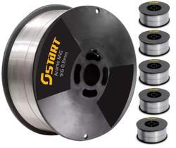 Kit 6 Unidades Arame De Solda Mig Para Uso Sem Gás 0,8mm 1kg