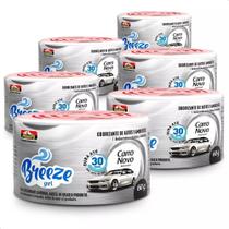 Kit 6 unidades Aromatizante Gel Breeze Carro Novo 60g Proauto