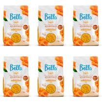 Kit 6 Unidades Cera Quente Depilatória Depil Bella Confete Alta Performance Extrato de Mel 1kg