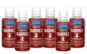 Kit 6 Unidades Corante Líquido Xadrez 50ml Vermelho Sherwin Willians