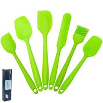 Kit 6 Unidades Cores Aleatórias Espátulas Pincel Utensílios Cozinha Confeitaria Silicone Multiuso Cores Diversas
