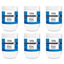 Kit 6 Unidades Creme De Massagem Corporal Neutro 650g D'agua Natural