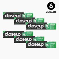 Kit 6 Unidades Creme Dental Clouseup Tripla Proteção Menta 70g Cada Unilever