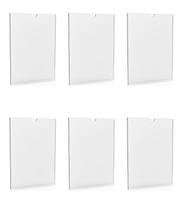 Kit 6 unidades de Display Porta Folha De Parede A4 Com Dupla Face Vhb