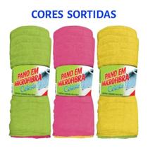 Kit 6 Unidades De Pano De Chão De Microfibra Grande 48Cm X 58Cm CELESTE Kit 6 Unidades De Pano De Chão De Microfibra Grande 48Cm X 58Cm CELESTE
