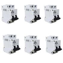 Kit 6 unidades - disjuntor shb-gii din 2p bipolar 20a soprano Kit 6 unidades - disjuntor shb-gii din 2p bipolar 20a soprano