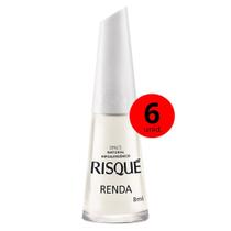 Kit 6 Unidades Esmalte Natural Renda - Risque