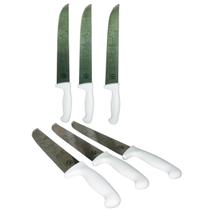 Kit 6 Unidades Faca Para Carne N.10 Metal Profissional