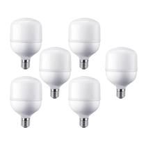 Kit 6 unidades - foxlux lâmpada led alta potencia 40w 6500k bivolt