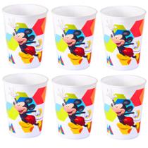 Kit 6 Unidades Mickey Copo Festa Aniversario Infantil 320ml
