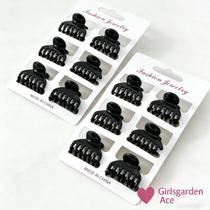Kit 6 Unidades Mini Piranha de Cabelo 3cm Prendedor de Cabelo Garra Pequena Tartaruga e Preto Acessó