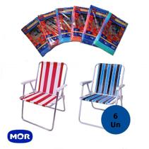 Kit 6 Unidades Refil Capa Tela Para Cadeira de Praia Alta