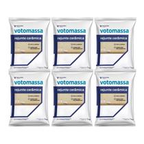 Kit 6 unidades - rejunte flexivel votomassa branco 1kg votorantim
