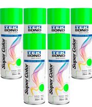 Kit 6 Unidades Tinta Spray 350ml Tekbond Verde Florescente