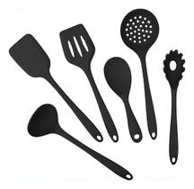 Kit 6 Utensílios De Cozinha Em Silicone Premium Resistente Kit 6 Utensílios De Cozinha Em Silicone Premium Resistente