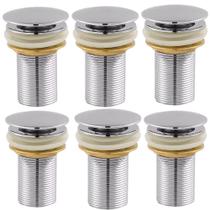 Kit 6 Válvula Click Lavatorio 1 1/4 Metal Inox Cuba Tanque Kit 6 Válvula Click Lavatorio 1 1/4 Metal Inox Cuba Tanque