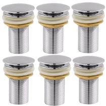 Kit 6 Válvula Click Lavatorio 1 1/4 Metal Inox Cuba Tanque Kit 6 Válvula Click Lavatorio 1 1/4 Metal Inox Cuba Tanque