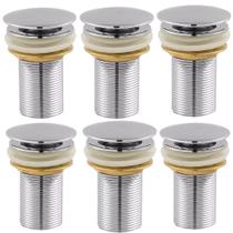 Kit 6 Válvula Click Lavatorio 1 1/4 Metal Inox Cuba Tanque Kit 6 Válvula Click Lavatorio 1 1/4 Metal Inox Cuba Tanque