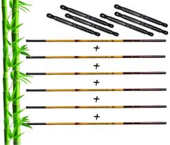 Kit 6 Varas Telescópicas Albatroz Fishing Bamboo 41% Carbono (2x - 1,80, 2,40 e 3,00 Metros)