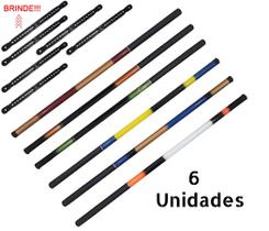 Kit 6 Varas Telescópicas Cmik 40% Carbono - Tamanhos Diferentes (2x - 3,00, 3,60 e 4,00 Metros)