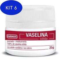 Kit 6 Vaselina Sólida - Vasemax - 25G