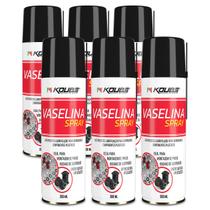 Kit 6 Vaselina Spray Lubrificante Multiuso Borrachas Resistente à Água Koube 300ml