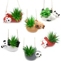 Kit 6 Vasos Cachepô Pendente Animais