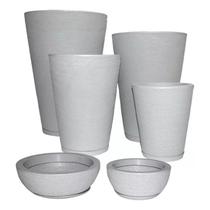 Kit 6 Vasos Coluna Redonda Escovada 1,2,3,4 e Bacia Escovada 1,2 Cód. JGRT22