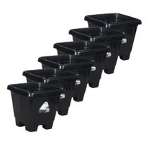 Kit 6 Vasos P Quadrados de Plástico com Pézinho 1,9 Litros Kit 6 Vasos P Quadrados de Plástico com Pézinho 1,9 Litros