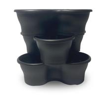 Kit 6 Vasos Plásticos Decorativo Empilhaveis Para Flores Temperos Plantas Kit 6 Vasos Plásticos Decorativo Empilhaveis Para Flores Temperos Plantas