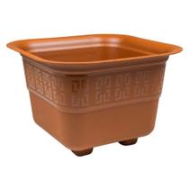 Kit 6 Vasos Quadrado 6L Plástico Resistente para Jardim e Plantas Kit 6 Vasos Quadrado 6L Plástico Resistente para Jardim e Plantas