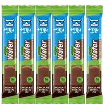 Kit 6 veggie wafer chocolate vegetal 25g 5g de proteina 37g +mu