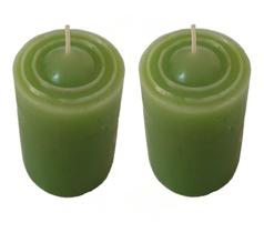 Kit 6 Velas Com Aroma 2 Vermelhas, 2 Amarelas E 2 Verdes