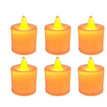 Kit 6 Velas De Led Simples com Chama Oscilante 5cm