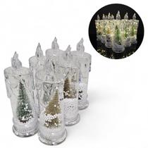 Kit 6 Velas Decorativa Led Arvore Natal 18cm Enfeite D Natal