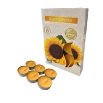 Kit 6 Velas Girassol Rechaud Difusor Flut. Fondue 6h