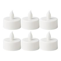Kit 6 Velas LED Eletrônicas Decorativas Luz Amarela Quente