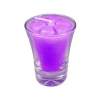 Kit 6 velas lilás 7 cm no copinho 12 h decoração festa