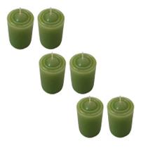 Kit 6 Velas Perfumadas Com Cheiro De Erva Doce - Cor Verde - Velas da Jú