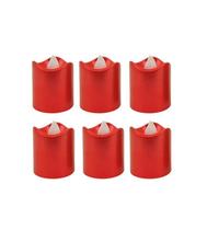 Kit 6 Velas Vermelha Eletrônica LED 4cm - Yangzi