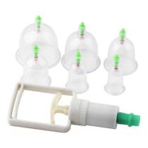 Kit 6 Ventosas Fisioterapia Terapêuticas Acupuntura Corporal
