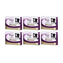 Kit 6 Vermífugo Petzi Plus Cães 10kg Com 4 Comprimidos Ceva