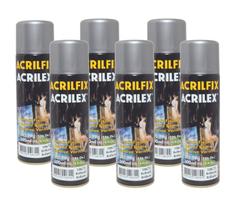 Kit 6 vernizes acrilfix verniz brilhante 300ml acrilex