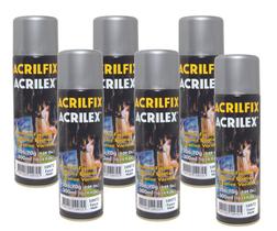 Kit 6 vernizes acrilfix verniz fosco 300ml acrilex